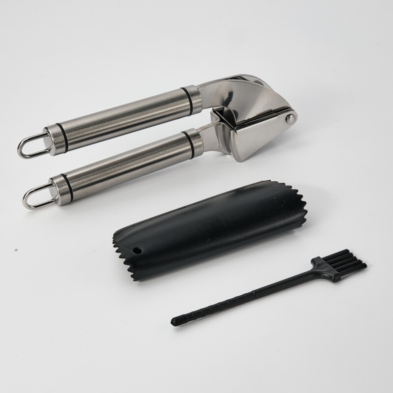Pinza Triturar Ajos Acero Inoxidable Calidad Premiun Prof Sin Color