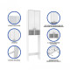 Mueble para baño sobre inodoro con 2 Puertas y 2 estantes Blanco