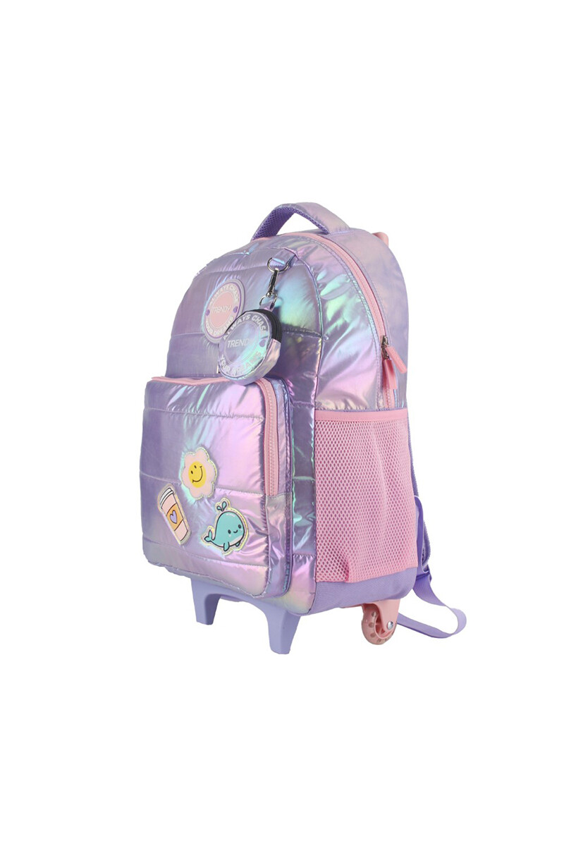 Mochila escolar con ruedas Puffer Multicolor