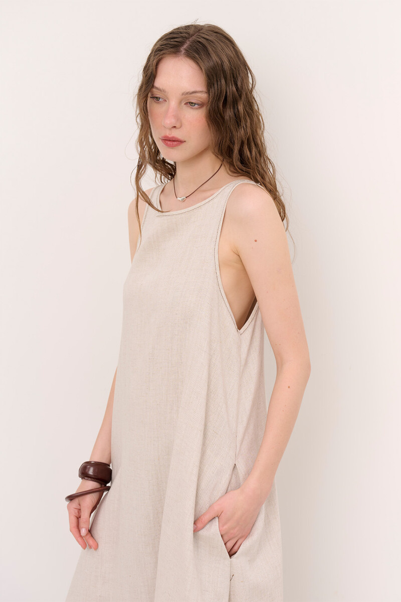 VESTIDO JACKIE BEIGE