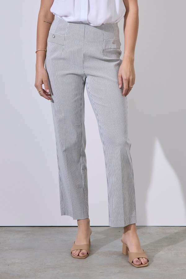 Pantalon Lineas AZUL/BLANCO