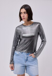 Remera Night Plateado