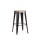 Taburete Tolix en metal y asiento de madera Negro