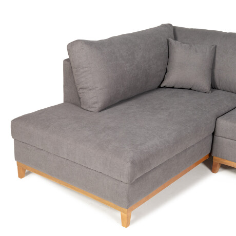 Rinconera Belfast - Tela Microfibra - Chaise izquierdo 2160 (Grafito)