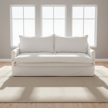 SOFA 3 CUERPOS TELA-PREMIUM BLANCO ALASKA