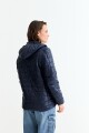 Campera puffer básica con capucha AZUL MARINO