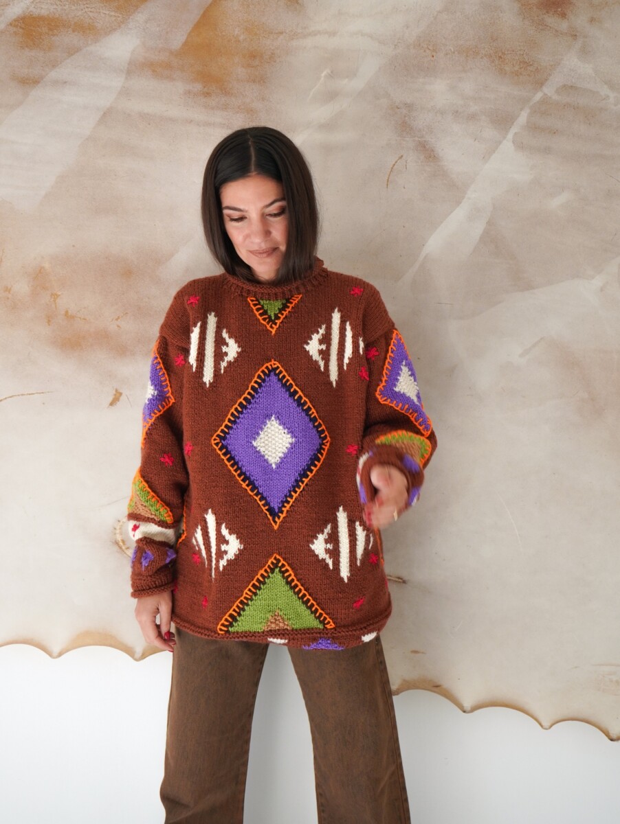 Sweater Gitano Lana - Base Caramel 