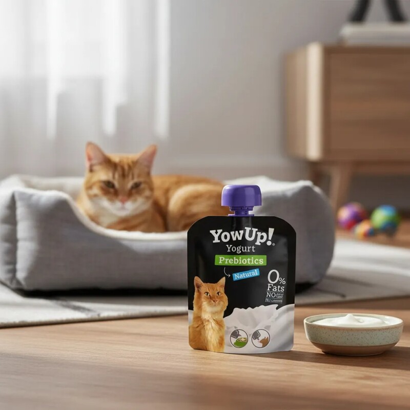 YOWUP YOGURT PARA GATOS 85 GRAMOS PREBIÓTICOS SABOR NATURAL