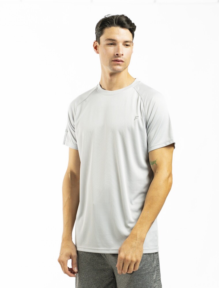 Remera Deportiva Dry Fit Gris Claro