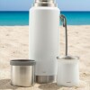 Set termo Comet Viena 1 lt + Mate de 160 ml Blanco