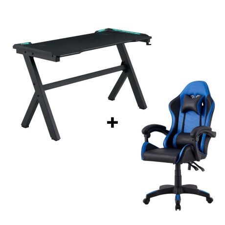 SILLA + ESCRITORIO GAMER LED