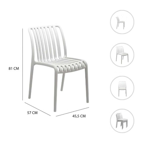 Silla de Exterior Omega Blanco Tiza