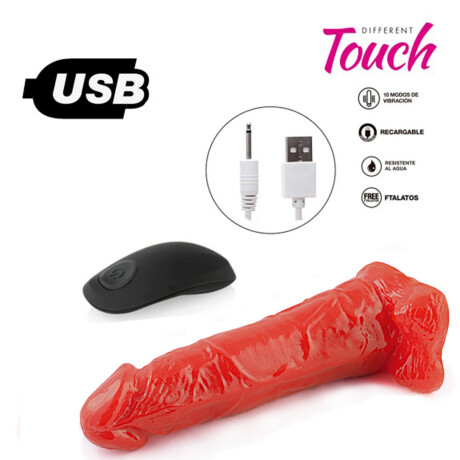 Vibrador A Control Remoto Carga USB Especial Rojo