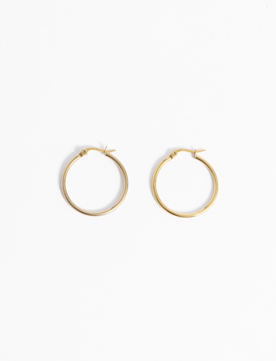 Aros basicos acero quirurgico de 3 cm - dorado 