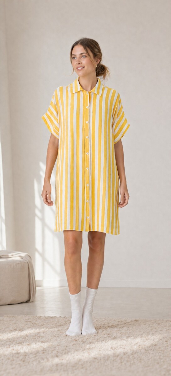 Vestido Camisero Pupa - Estampa Amarillo 