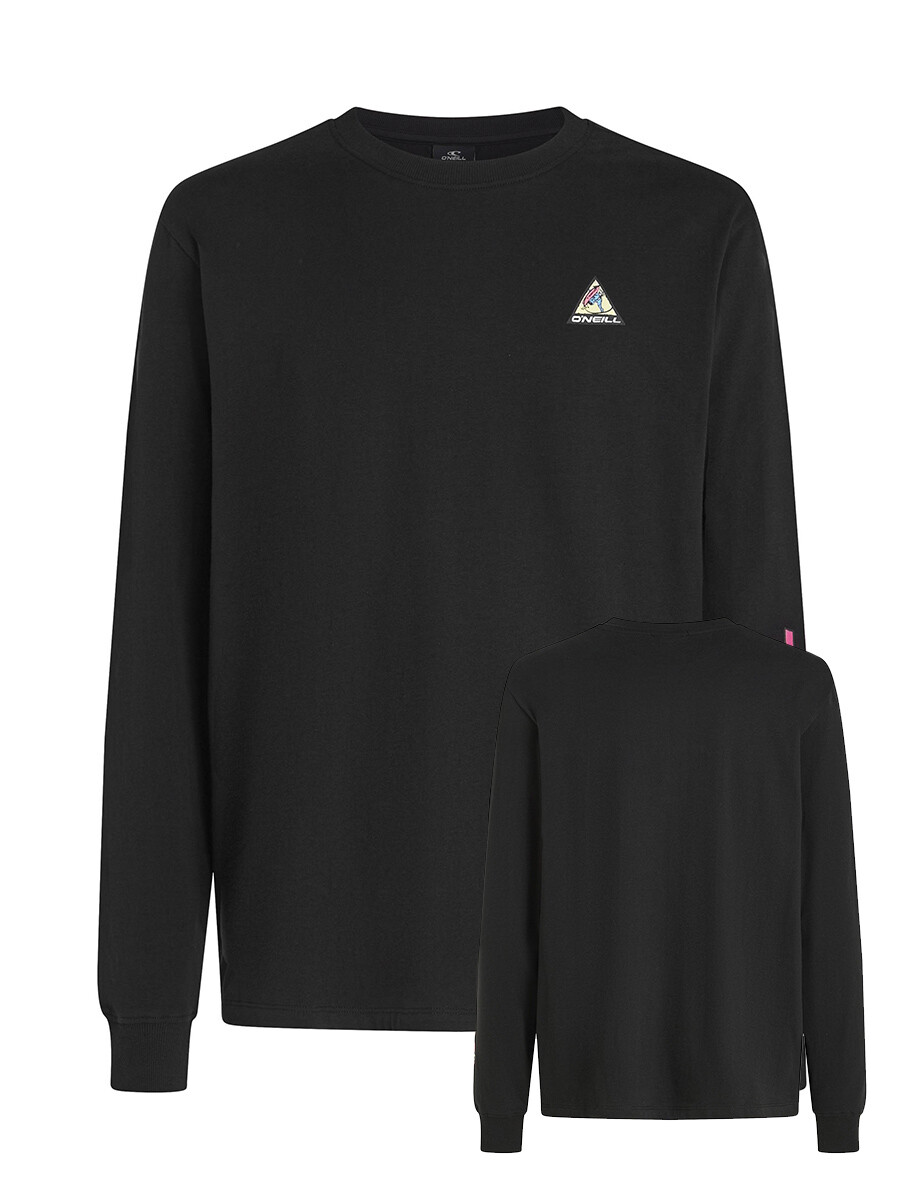 Remera O'Neill Neon Wave Manga Larga - Negro 