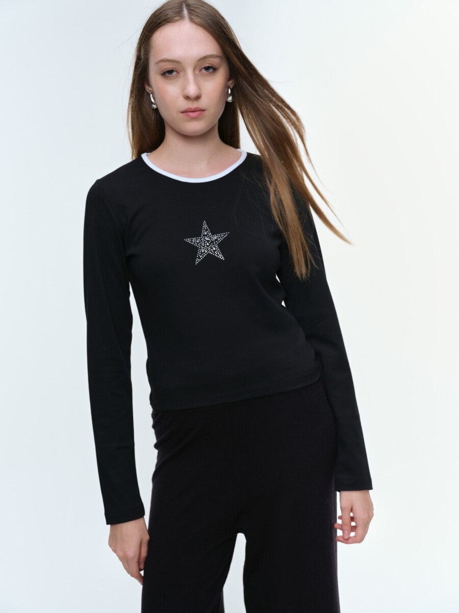 Remera Estrella - Negro 