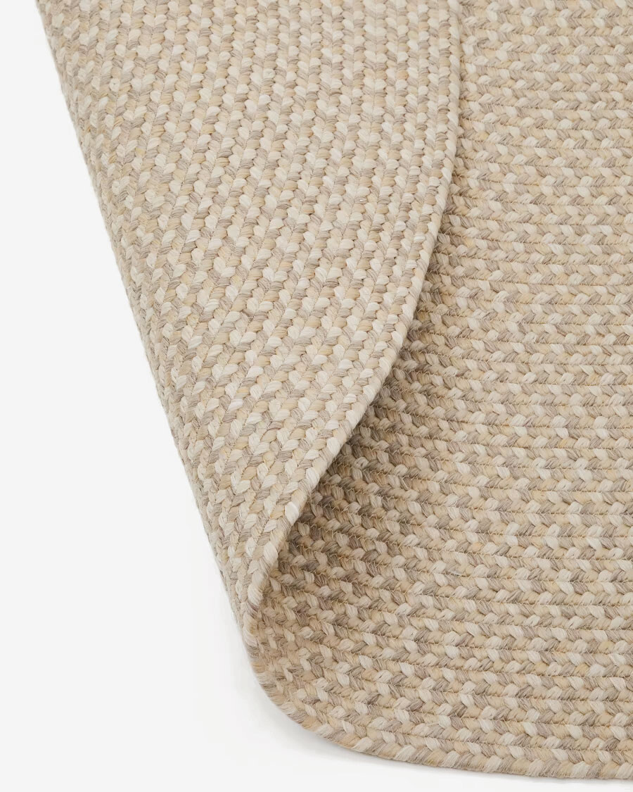 Alfombra ovalada beige Rodhe 100% PET 160 x 230 cm Alfombra ovalada beige Rodhe 100% PET 160 x 230 cm