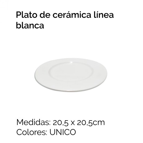 Plato De Ceramica Linea Blanca Plato De Ceramica Linea Blanca