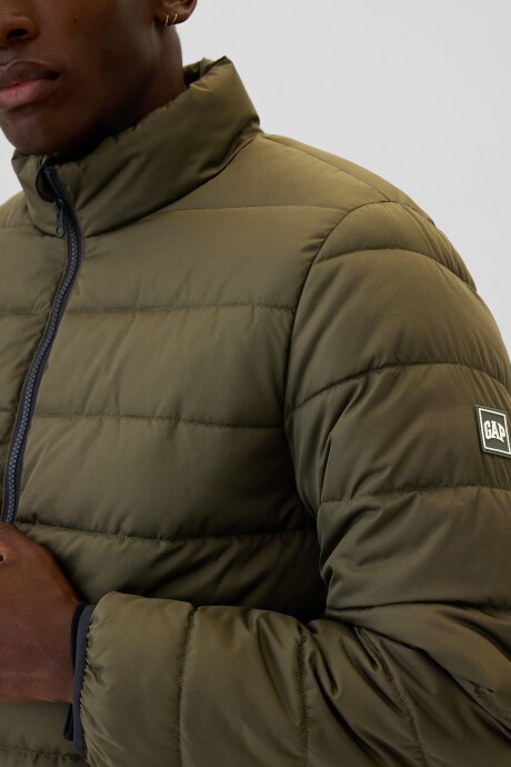 Campera Light Weight Puffer Hombre Olive Night