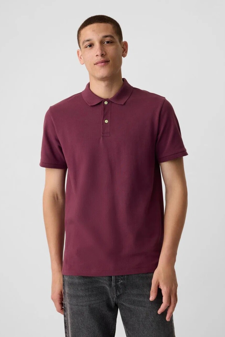 Remera Tipo Polo Hombre Tuscan Red