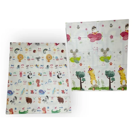 Alfombra Antigolpes Reversible Transportable Abc Animales 001