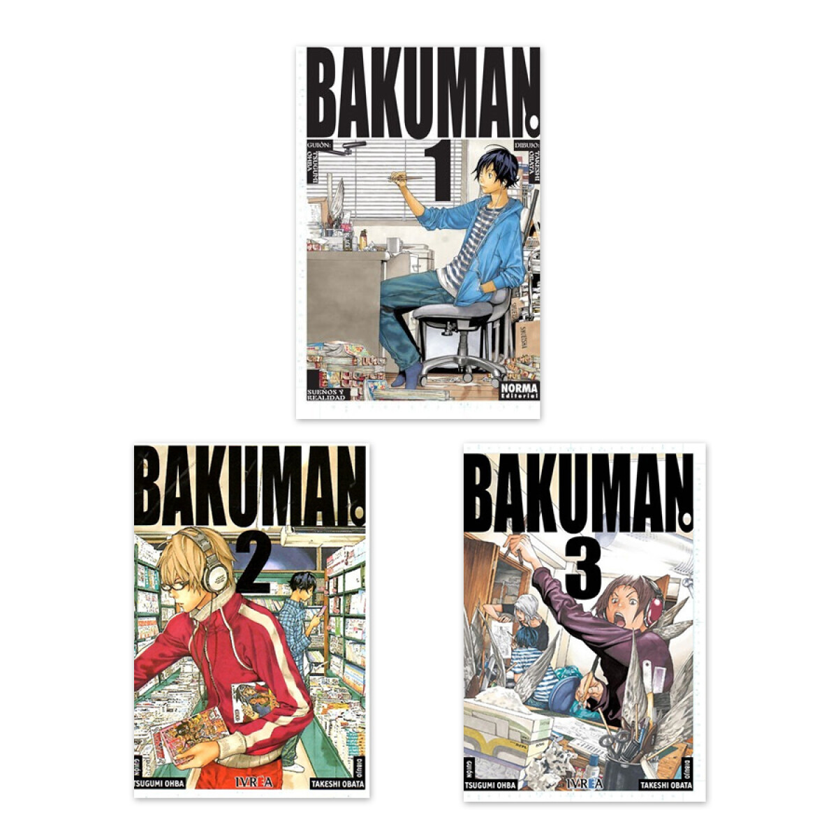 Pack Manga Bakuman Vol. 1 · 2 · 3 