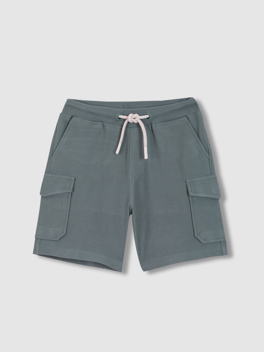 Pantalon Cargo Con Cinturilla Elastica Verde
