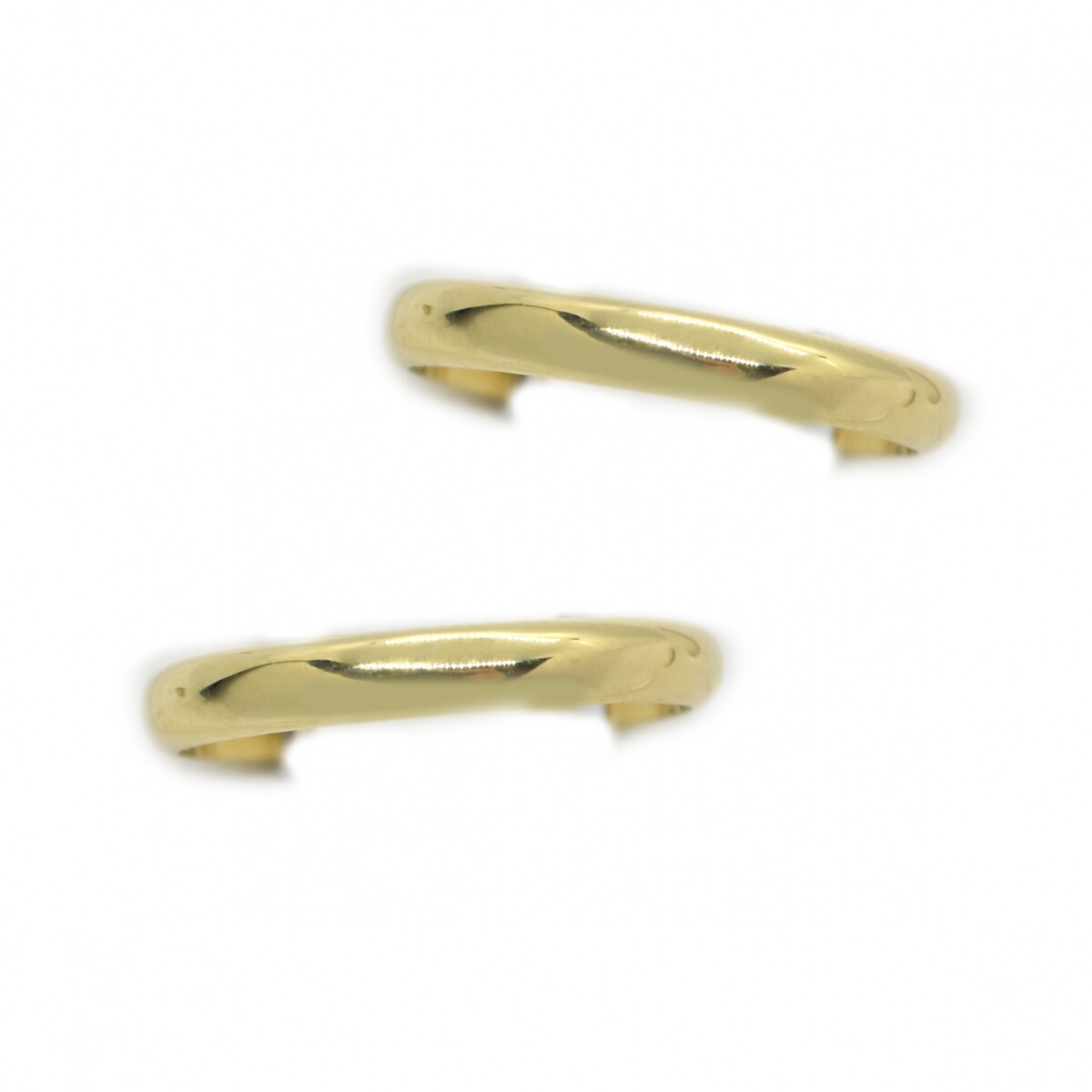 Par de Alianzas y Cintillo en Oro 18 Kilates 2.5mm Gruesas 