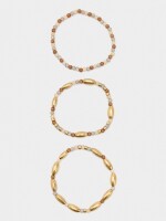 Set De Pulseras Elásticas Con Cuentas multicolor