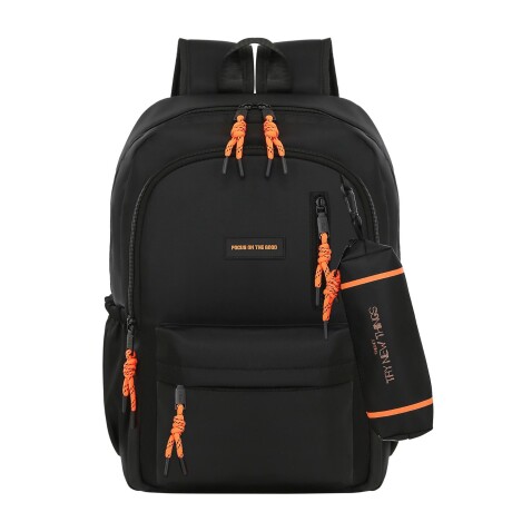 Mochila Trendy Focus On The Good con cartuchera Negro