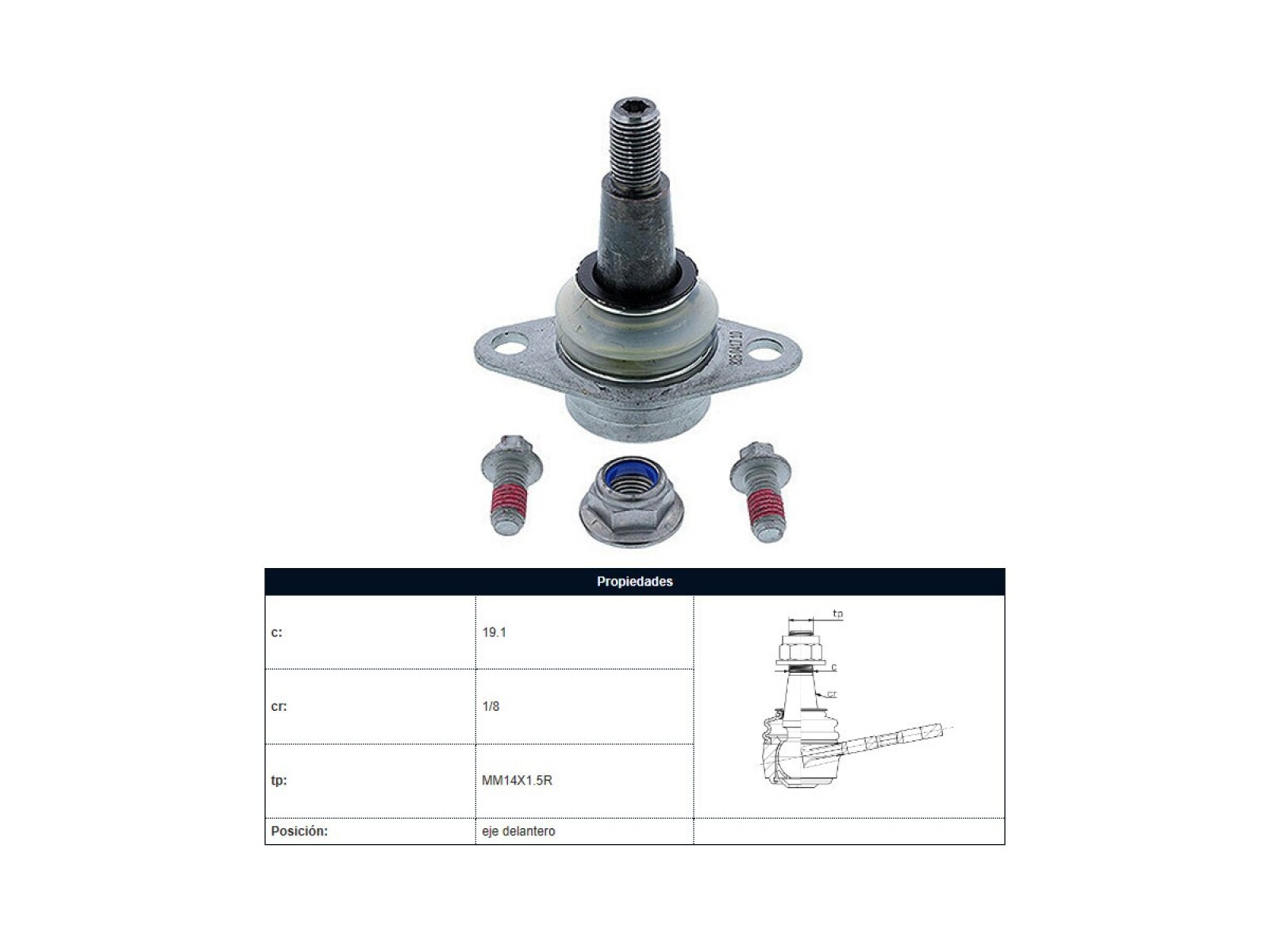 Rotula Del BMW X3 Xdrive 20I / Sdrive 20I (F25)/X3 Xdrive 28I (F25)/X3 Xdrive 35I (F25) 11-17 Der/Izq 