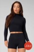 Polo Manga Larga Seamless Long-Sleeve Essential Tee Mujer Black