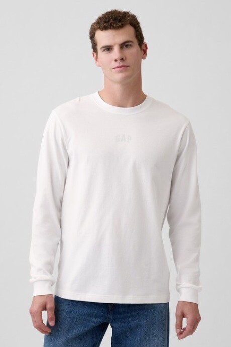 Remera Logo Mini Gap Hombre White V2 Global 2