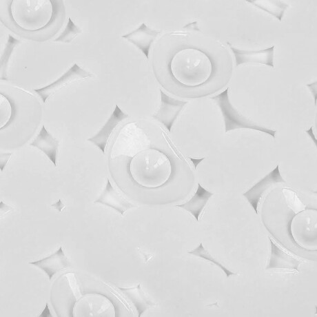 Alfombra Antideslizante Ventosas Ducha Bañera en PVC 65x35cm Blanco