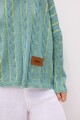 Sweater Oceano Crop Verde/Petroleo