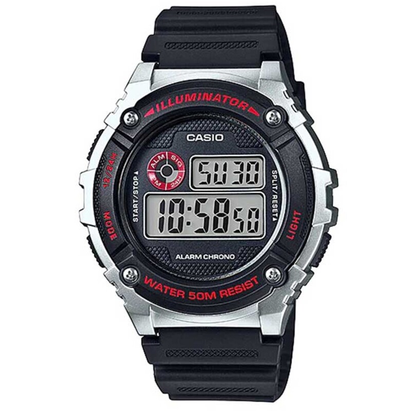 Reloj Digital Multifunción Casio W-216H-1CVDF Resistente Al Agua Reloj Digital Multifunción Casio W-216H-1CVDF Resistente Al Agua