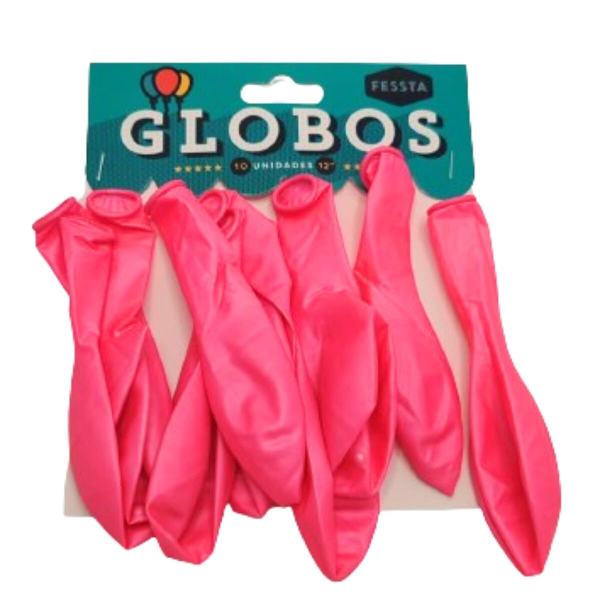 Globos de 12'' x 10 unidades Fessta - Rosa Chicle 