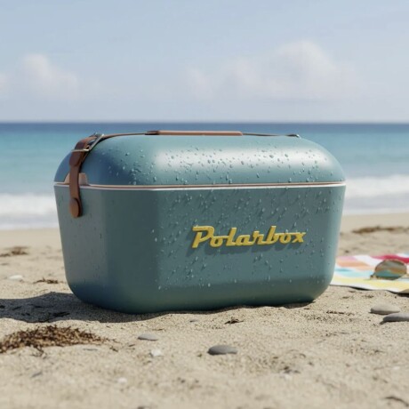 Conservadora Hielera Polarbox Vintage 20 litros Classic Azul Marino y Mostaza