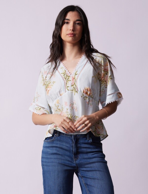 Blusa Puntilla CELESTE/MULTI