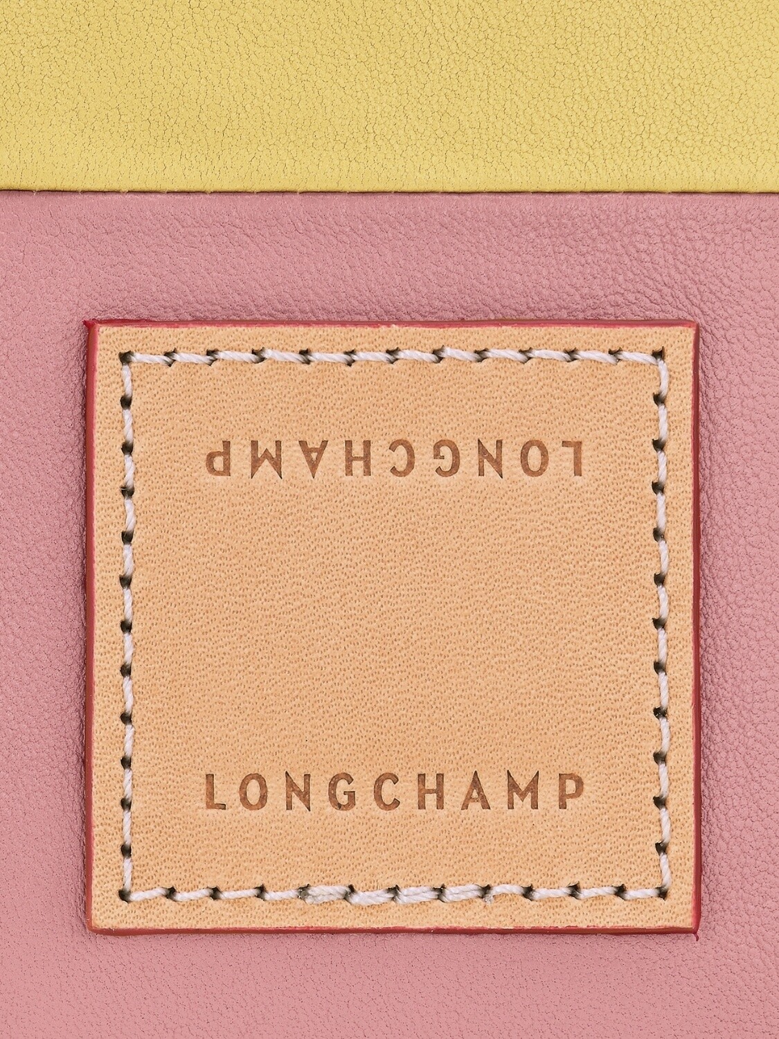 Longchamp -Bolso de mano XS en cuero, Re-Play Patch Rosa