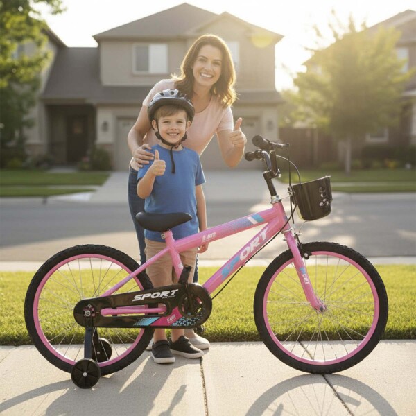 Bicicleta Infantil Sport Rod 20 Canasto Parrilla Guardabarro Rosa 1