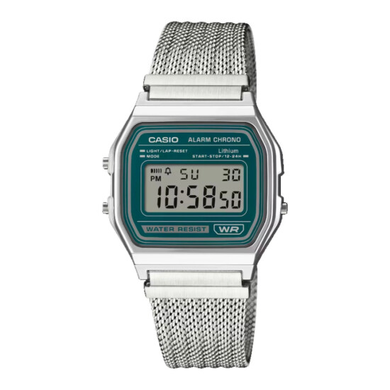 Reloj CASIO RETRO A158WEM-3DF Acero Plateado Esfera 33mm 0