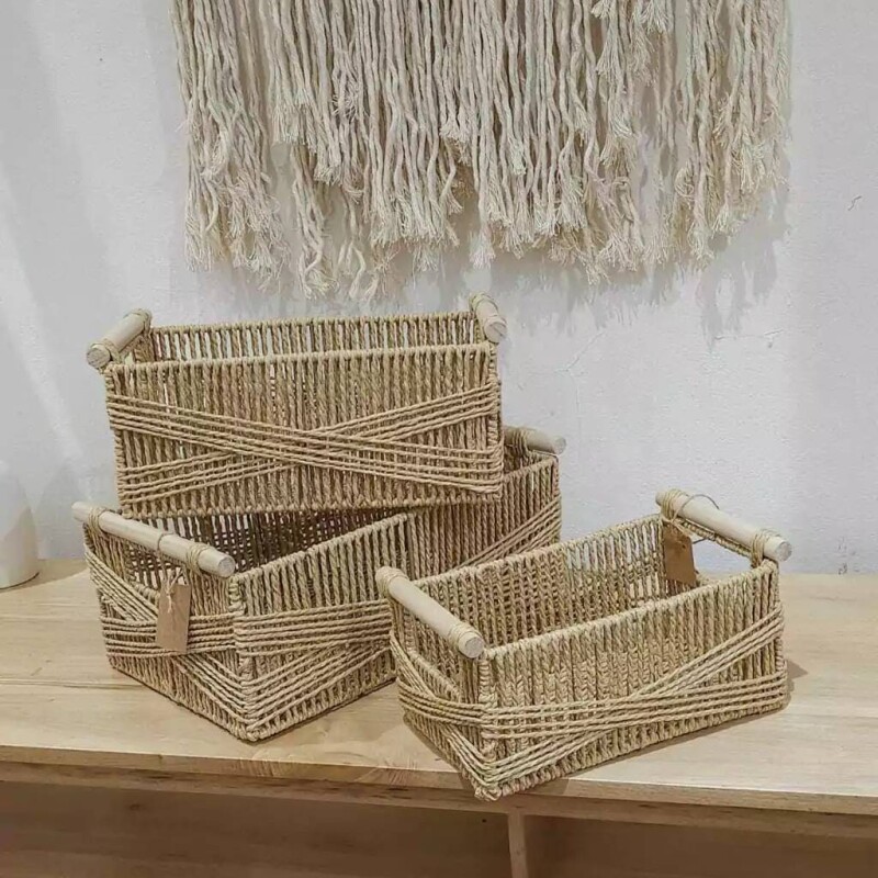 Cesto fibras naturales S