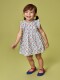 Vestido De Flores Gris