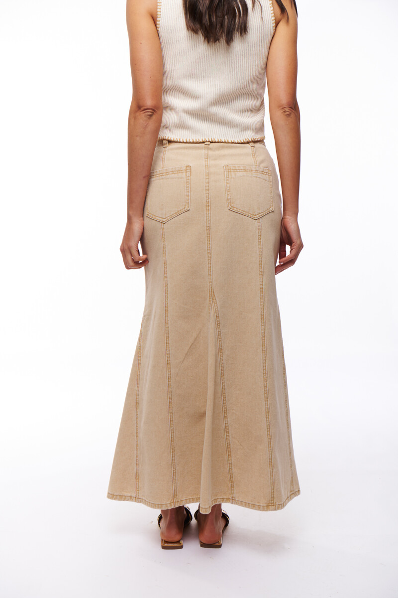 FALDA JEAN LAISA BEIGE
