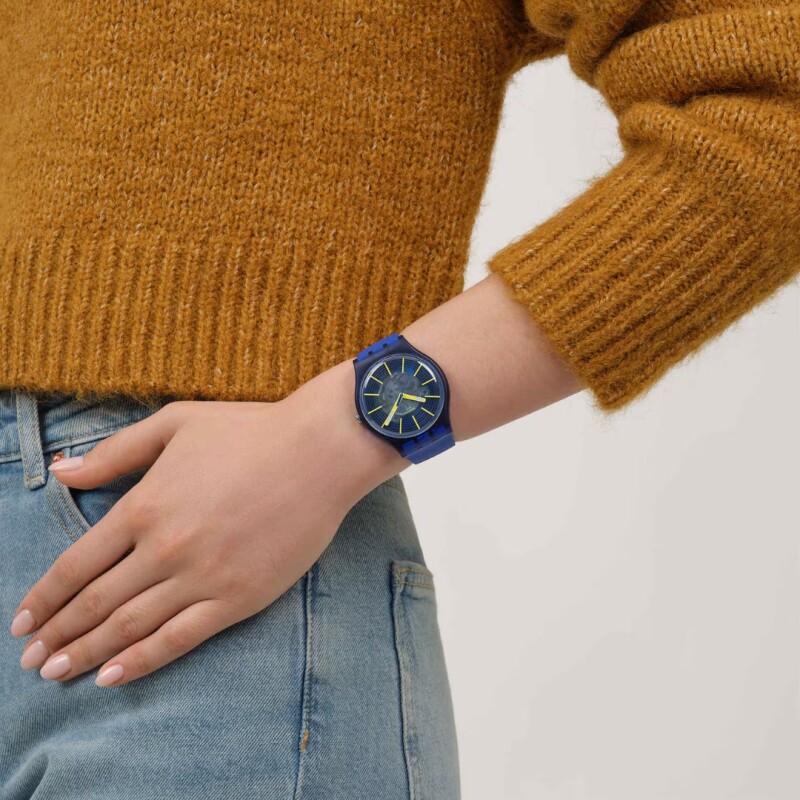Reloj Swatch SO29I100 Azul de Cuarzo Suizo 41 mm Reloj Swatch So29i100 Azul De Cuarzo Suizo 41 Mm