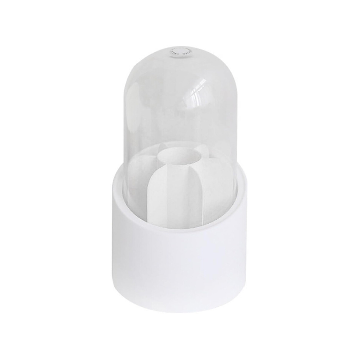 Organizador de brochas de maquillaje – 23.5x12cm – Plástico blanco y acrílico - Blanco 