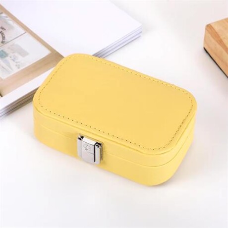 Joyero rectangular 12 cm x 7 cm x 4 cm Amarillo