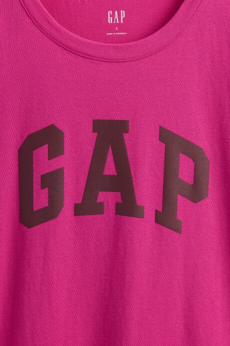 Remera Logo Gap Manga Corta Mujer Pure Pink